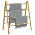 thumbnail image 4 of vidaXL Towel Ladder Natural Bamboo Bamboo Double Towel Ladder, 4 of 8