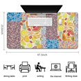 thumbnail image 5 of Long Mouse Pads for Desk,Pioneer Flower Floral Print Pattern Desk Mats on Top Of Desks, Desk Mouse Pad Extra Large with 3mm Non-Slip Base and Stitched Edge for Gaming,Office,Work,Home 47.3"x23.6", 5 of 6