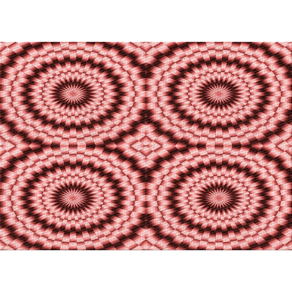 Ahgly Company Indoor Rectangle Patterned Pastel Pink Area Rugs, 2' x 5'