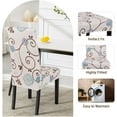 thumbnail image 5 of Dining Room Chair Covers Set of 6, Stretch Printed Parsons Chair Slipcovers Super Fit Spandex Removable Washable Kitchen Chair Protector Cover for Dining Room, Hotel, Ceremony (Ball Flower), 5 of 6