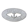 thumbnail image 7 of Hampton Nautical Antique Bronze Captains Quarters with Anchor Sign 8"-Decorative Metal Wall Art-Cast Iron, 7 of 7
