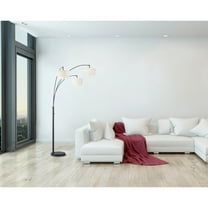 Artiva USA 83" Double Shade LED Arched Floor Lamp With Marble Base - 83
