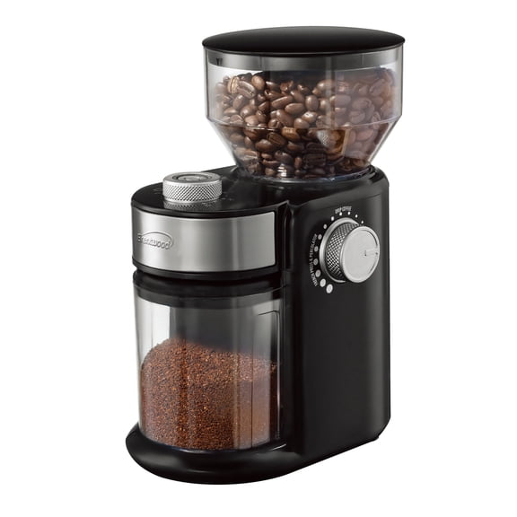 Brentwood 9 Ounce Automatic Burr Coffee Bean Blender Grinder Mill, Black