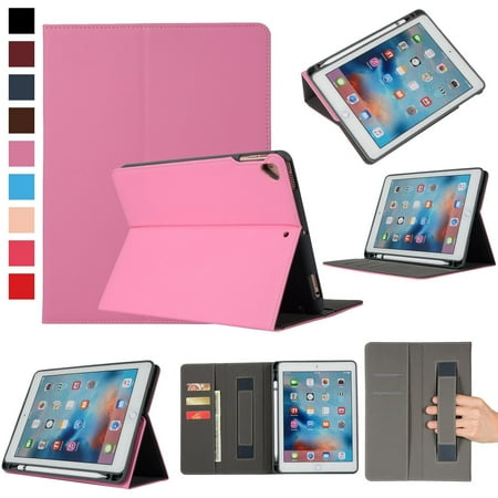 Ipad Pro 97 Case With Pencil Holder Adorable Smart Case For IPad 6060 With Apple Pencil Holder And Card Slots Ipad Pro 97 Case With Pencil Holder Adorable Smart Case For IPad 6060 With Apple Pencil Holder And Card Slots