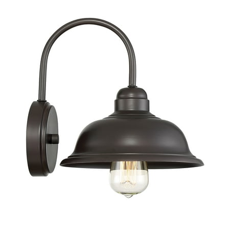 

Trade Winds Lighting TW50003ORB 1 Light Transitional Outdoor Wall Sconce Light with Metal Shade 100 Watts in Oil Rubbed Bronze