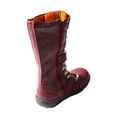 thumbnail image 6 of TMA EYES Strape-Accent Washed PU Leather Flat Women's Boot with Plus Size, 6 of 7