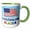 Green/White, variant on 3drose, Anchorage, Alaska. Cityscape, the American Flag. Cool Patriotic Gift, 11oz Two-tone Red Mug