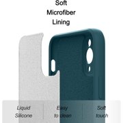 for iPhone 12 Mini Case, Thin Liquid Silicone Case,Shockproof,Slim Thin Phone Case for iPhone 12 Mini, Full Body Screen Camera Protective Cover-Green 2-IP12mini-13
