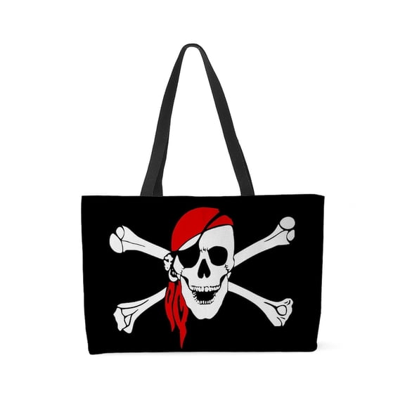 CafePress - Pirate Skull - Large Weekender Tote