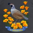 thumbnail image 3 of CafePress - California Quail & Golden Poppy - Long Sleeve Dark T-Shirt, 3 of 4