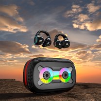 Earphone wireless, Hwkond Wireless Earbuds Bluetooth 5.3 Ear Clip Type Non Entry Ear Light-Weight Headphones Built-in Microphone IPX4 Headset With Charging Case, Black, Up To 60% Off