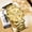 Men's model - all gold - gold face, variant on New model men's and women's quartz watch, automatic waterproof, casual high-end business dual calendar watch, men's and women's luminous wristwatch