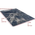 thumbnail image 4 of Midnight Blue/Beige Splash Abstract Explosion Pattern Distressed- Modern Vintage Area Rug, 4 of 7