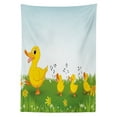 thumbnail image 3 of Ambesonne Animal Tablecloth Rectangular Table Cover, Mother Duck and, 60"x90", Pale Blue Mustard, 3 of 4