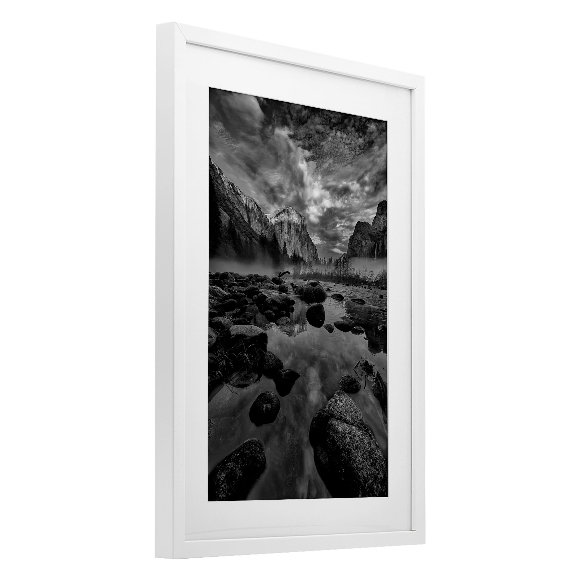 Stupell Industries Morning in Yosemite Valley White Framed Print Under Glass, design by Jon Evan