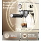 thumbnail image 4 of Máquina de café espresso atatix, 20 bares, con espumador de leche, 1,3 L, color blanco cremoso, 4 of 9