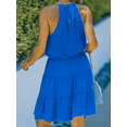 thumbnail image 4 of Sleeveless Women Chiffon Spaghetti Halter Ruffle Sun Flowy Dress, 4 of 5