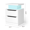 thumbnail image 5 of Five-Piece Bedroom Furniture Set: Full size bed frame with headboard, two nightstands, six-drawer dresser, and wooden 5-drawer storage cabinet - Beige & White, 5 of 10