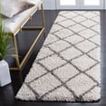 thumbnail image 6 of SAFAVIEH Hudson Jackson Trellis Shag Area Rug, Ivory/Grey, 7' x 7' Round, 6 of 10