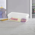 Large FlipTop, Stackable Small Storage Bin with Hinging Lid, Plastic