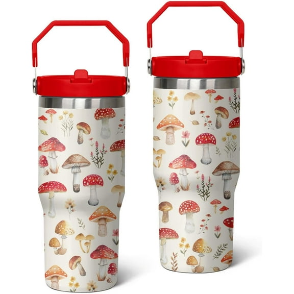 30oz Mushroom Tumbler with Handle