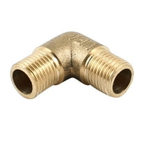 Unique Bargains 1/4" PT Male to Male M/M Equal Brass Pipe Elbow Fitting Adapter