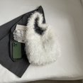 thumbnail image 1 of Bolso Mano Peludo Hombro para Mujer Hobo Gran Capacidad Felpa Color Sólido Viajes, 1 of 9