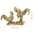 thumbnail image 2 of LABSERRON 1Pack Resin Rooster Statue Golden Realistic Appearance Home Decor Garden Yard Park, 2 of 8