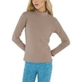 thumbnail image 1 of Bmisegm Haut de Couche de Base Thermique Doublé Ajusté à Haute Élasticité Uni pour Femme avec Demi-Col Roulé pour Intérieur et Extérieur sous-Vêtements Thermiques pour Femme Rose G, 1 of 8