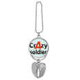 thumbnail image 1 of Brief Best Cool Soldier Serviceman Silver Wing Car Pendant Decoration, 1 of 4
