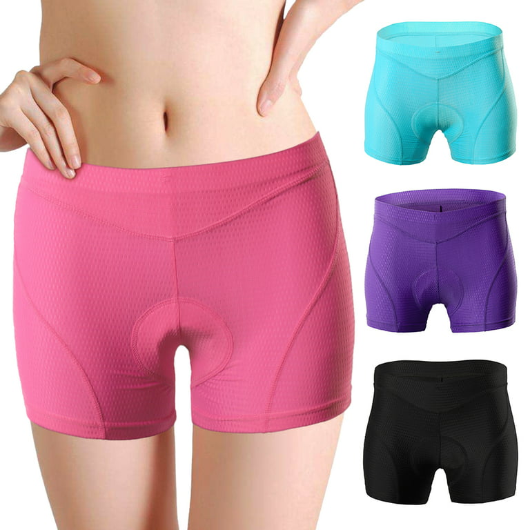 Women's 3D Padded Cycling Underwear Shorts - Bike Undershorts Bicycle MTB  Underpants with Mesh, Breathable, Lightweight 
