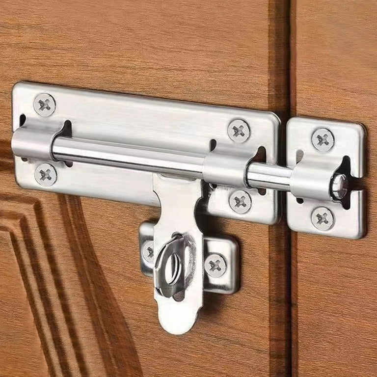 Clearance Door Security Slide Latch Lock, Keyless Entry Door Lock,  Thickened Stainless Steel Sliding Door Lock, Easy to Install Gate, Slide  Latch Lock
