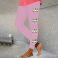 thumbnail image 2 of DDAPJ pyju Women's High Waisted Leggings St. Patrick's Day Yoga Pants Stretch Holiday Leggings Fashion Workout Pants Irish Leaf Print Pants Pink XL, 2 of 7