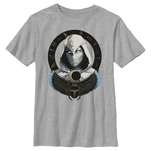 Boy's Marvel: Moon Knight Winged Scarab Frame Graphic Tee Athletic Heather Large