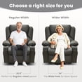 thumbnail image 6 of JMYMRY Leather Power Lift Recliner Chair for Elderly with Heat and Massage, Adjustable Angle, Side Pocket and USB Charge Port for Living Room, Gray, 6 of 8