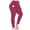 A-Dark Red, variant on Women's High Waist Yoga Pants with Pockets Plus Size Leggings Tummy Control Workout Yoga Leggings Black