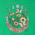 thumbnail image 6 of Wild Bobby I Only Told The Moon, Moon Phases Daisies and Butterflies Vintage Men Premium Tri Blend Tee, Envy, Large, 6 of 6