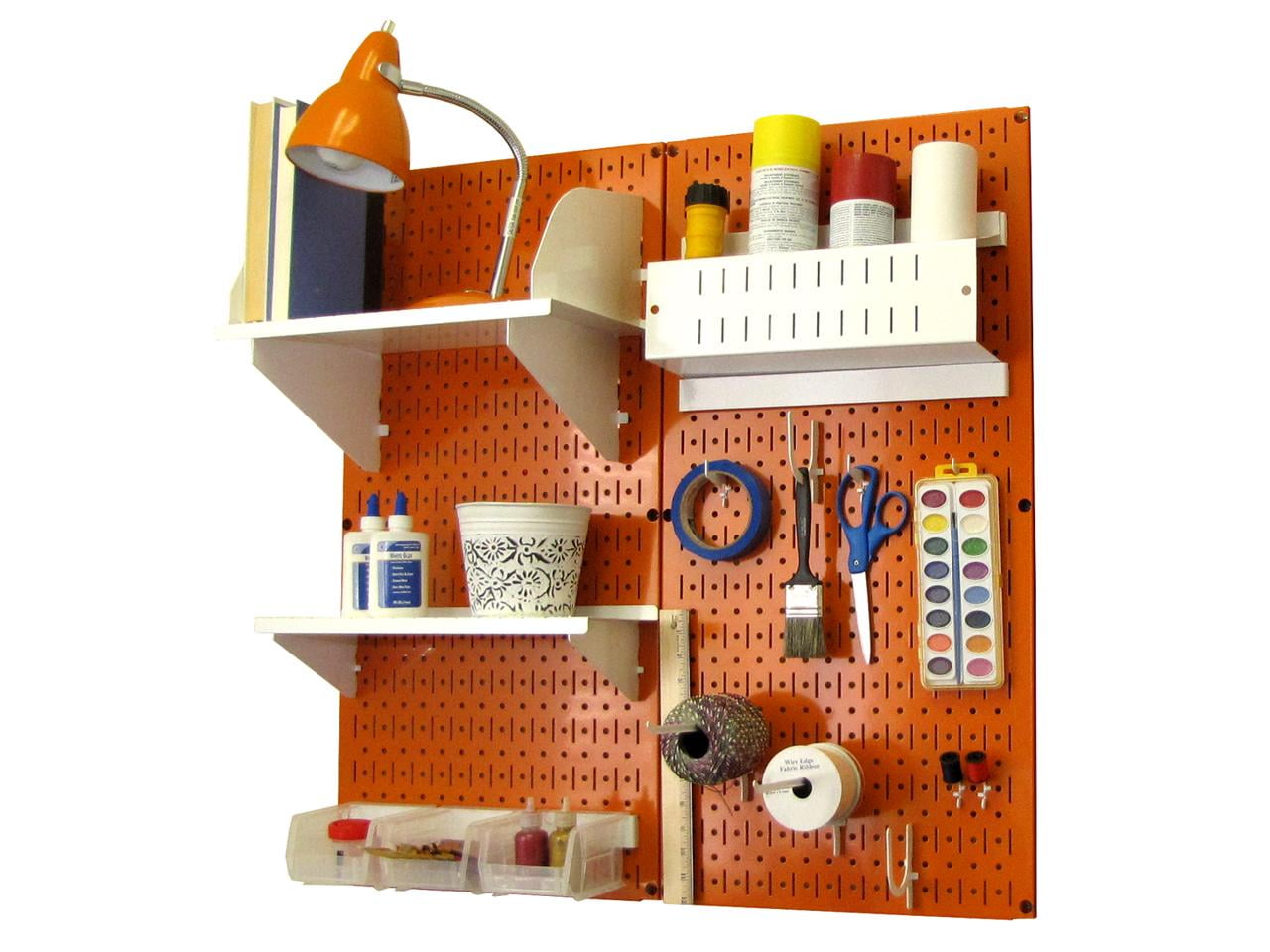 Wall Control Pegboard Hobby Craft Pegboard Organizer Storage Kit with