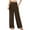 Chocolate, variant on Asklazy Wide Leg Pants for Women Lightweiht Elastic Waisted Palazzo Trousers,US Size,Fern Green,L