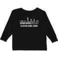 thumbnail image 3 of Inktastic Cleveland Ohio Skyline Boys or Girls Long Sleeve Toddler T-Shirt, 3 of 5