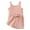 Pink, variant on Otqutp Kids Birthday Bodysuits Summer Boys and Girls Solid Color Sleeveless Round Neck T Shirt Casual Tie Shorts Two Piece Suit Spring Summer Set