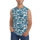 thumbnail image 1 of Balery Ocean Waves Camisetas sin mangas para hombre, absorbe la humedad y protege contra el mal olor.-X-Large, 1 of 7