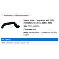 thumbnail image 2 of Heater Hose - Compatible with 2003 - 2006 Mercedes-Benz CLK55 AMG 2004 2005, 2 of 2