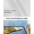 thumbnail image 6 of 4th of July RV Awning Sun Shade Screen 9'X7' Red White and Blue Cloud Mesh Sunscreen Patriotic Star Stripes Awning Shade Screen with Zipper UV Blocker Completed Kits for RV Motorhome Camper, 6 of 7