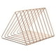 thumbnail image 1 of Organizador de archivos de metal de estilo moderno, triangular, de hierro, para escritorio Oro rosa, 1 of 9