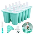 thumbnail image 1 of Moldes de silicona para Paletas de Hielo,10 Cavidade Moldes para Paletas Heladas,Juego de Molde para Paleta con Embudo,sin BPA,Reutilizables para Helado y Mousse o Postre DIY, 1 of 4