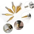 thumbnail image 5 of HSS 6PCS Titanium Step Drill Bit Set W Automatic Center Punch High Speed Steel, 5 of 12