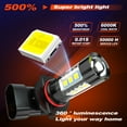thumbnail image 6 of Compatible with Chevy Silverado 1500 2003-2006 9005 9145 9140 H10 LED Fog Lights Bulbs 6000k Super Bright Pack of 2, 6 of 9