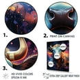 thumbnail image 3 of Designart "Enchanted Fantasy Cow In Otherworldly Lands II" Animals Cow Floater Framed Canvas Art Print, 3 of 5
