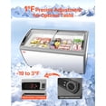 thumbnail image 2 of VEVOR Commercial Ice Cream Display Case, 16.3 Cu.ft Chest Freezer, -19 to 3℉ Temp Adjustable Mobile Top Deep Freezer with 5 Wire Baskets, 2 of 9